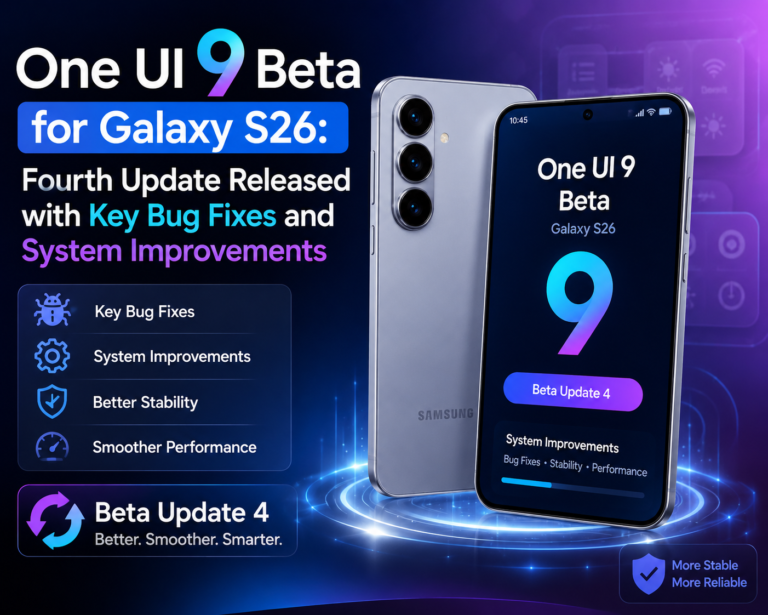 One UI 9 Beta for Galaxy S26: Fourth Update Released with Key Bug Fixes and System Improvements