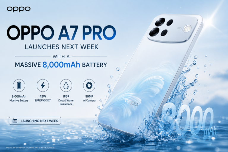 Oppo A7 Pro Launches Next Week With a Massive 8,000mAh Battery